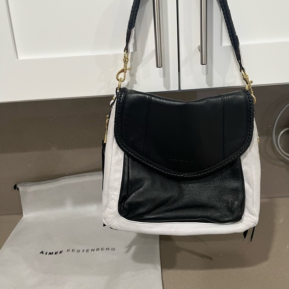 Aimee Kestenberg Black and White Shoulder Bag with dust bag. - Picture 2 of 7